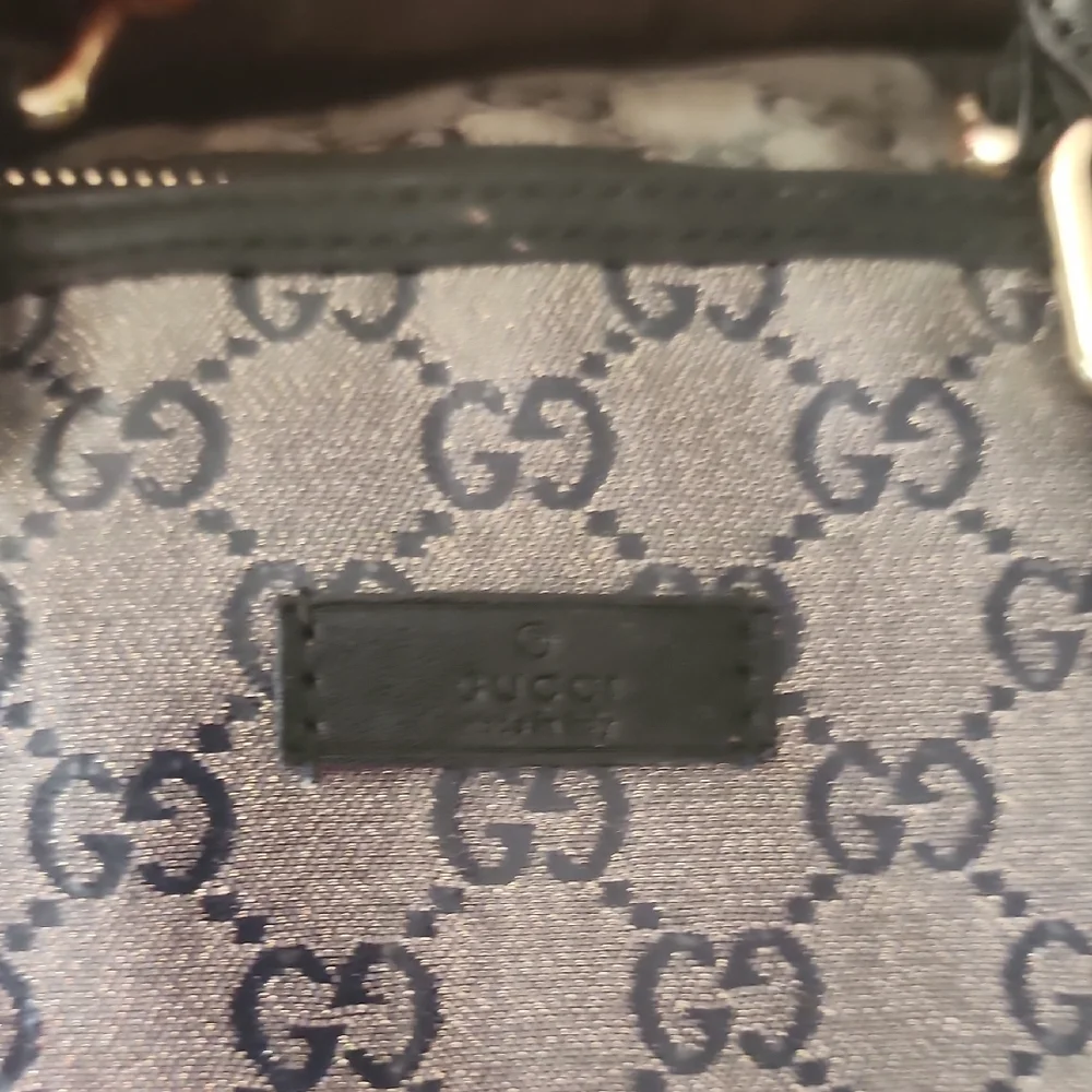 Gucci Black and Gray Speedy/Duffel Bag with Iconic Monogram - Picture 4 of 15